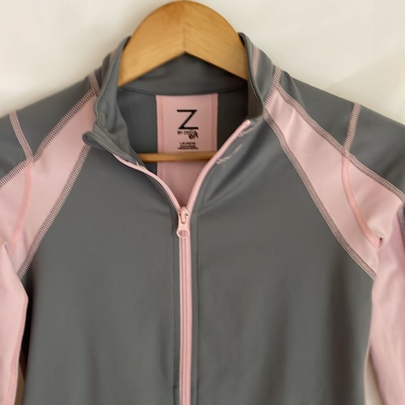 Nordstrom Zella Girl athletic jacket in gray and pink, size large, 10/12 EUC - Picture 4 of 8